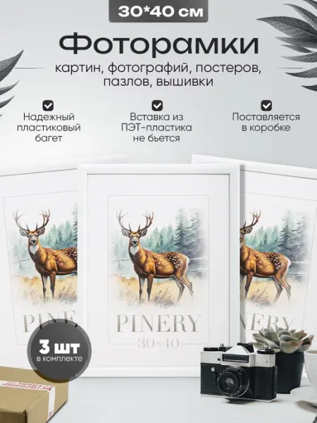 PINERY Рамка 30х40 для фото, картин, постеров, 1 шт