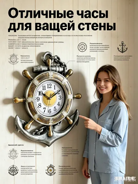 Ainydie Часы настенные интерьерные для кухни