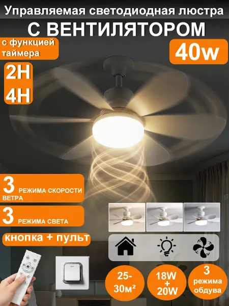 Lasola Люстра потолочная с вентилятором