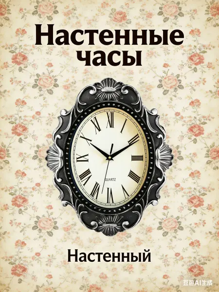 Loft-Style Ретро часы настенные, римские цифры