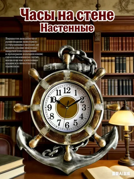 Клок-Хоум Кварцевые настенные часы декоративные для гостиной кухни
