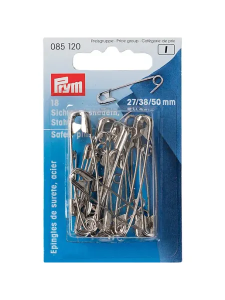 Prym Булавки английские 085120 ассорти сталь в блистере 18 шт