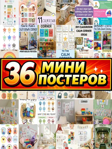 Бумажный дом Fun Минипостеры 36 шт calm down corner