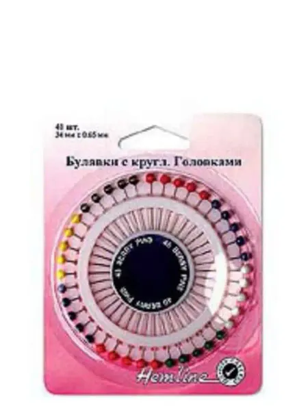 HEMLINE Булавки с круглыми пластиковыми головками "Ягодка"