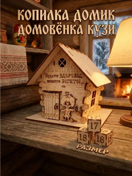 LEGKO дарить подарки Копилка деревянная домик для домового
