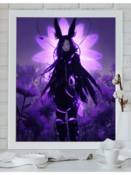 Art on Canvas Фея с цветами Картина по номерам на холсте 40х50 см