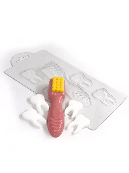 AnyMolds Зубная щетка и зубки форма пластиковая