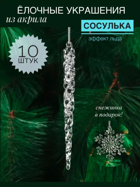 ALO home Елочное украшение сосулька новогодний декор