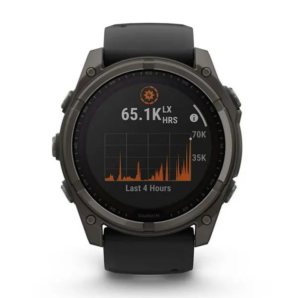 Часы Garmin Fenix 8 51 мм Solar Sapphire Carbon Gray DLC Titanium Black/Pebble Gray 010-02907-11