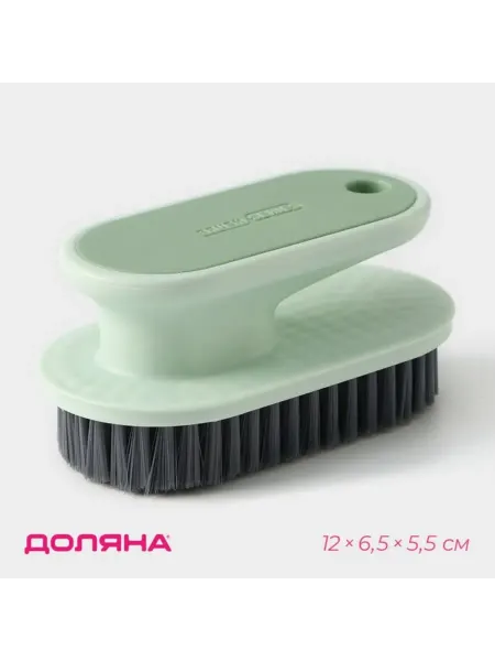 Доляна Щетка утюжок для уборки мятная, пластик, 12х6.5 см