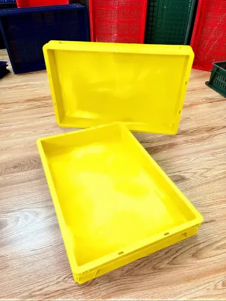 GPLAST Ящики пластиковые 600х400х75мм - 5шт Желтые Сплошные
