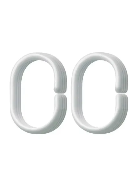 МУЛЬТИДОМ Кольца для штор в ванную 12 шт. 5,5х4