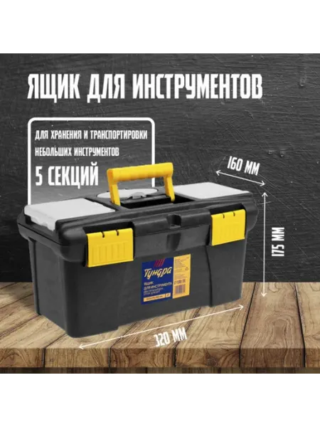 Ящик для инструментов пластиковый с органайзерами 320х175х16