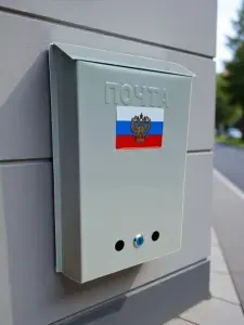 Почтовый ящик металлический с замком 320х245 мм бордовый