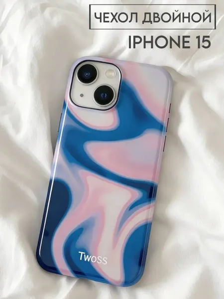 TwoSS Чехол на Iphone 15 двойной глянцевый Pinterest