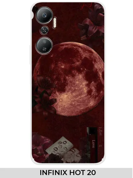 NOOTO Чехол на INFINIX HOT 20 бордовый