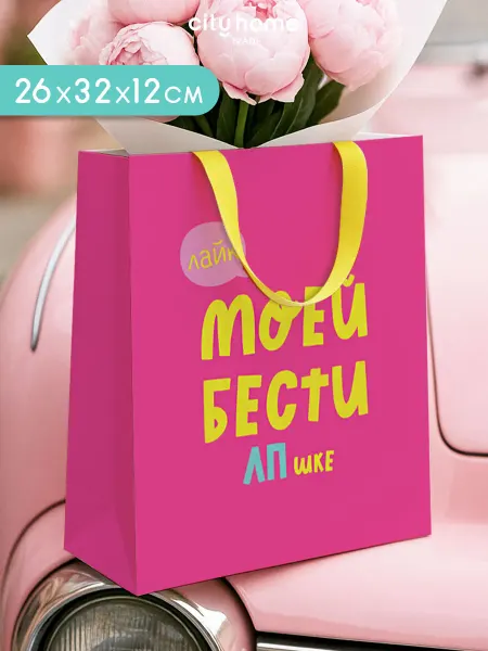 Cityhometrade Подарочный пакет 32х26х16 для упаковки подарка