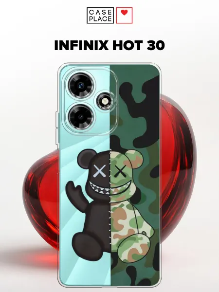 Infinix Чехол на Hot 30 с медведем