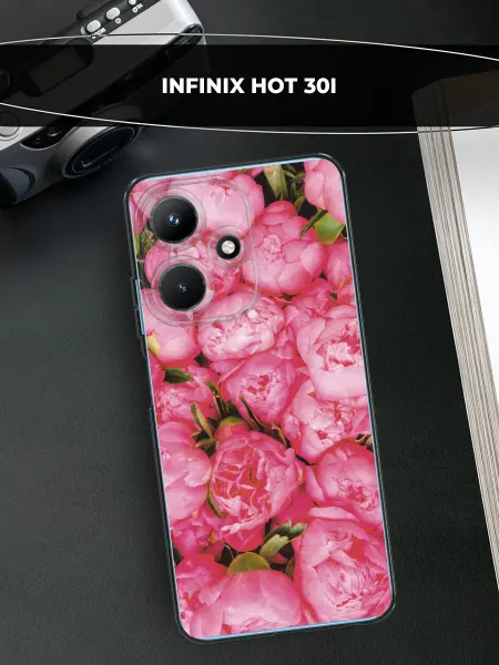 Infinix Чехол на Hot 30i пионы