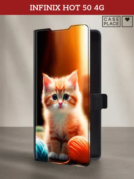 Infinix Чехол-книжка на Hot 50 4G кот