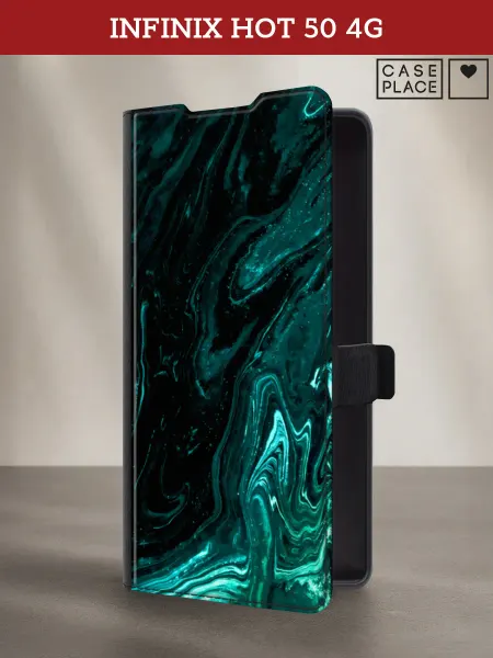 Infinix Чехол-книжка на Hot 50 4G мрамор