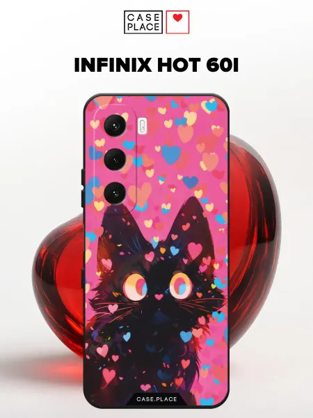 Infinix Матовый чехол на Hot 60i кот