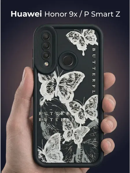 URBAZZA Чехол на Honor 9X, Huawei P Smart Z с бортиками и рисунком