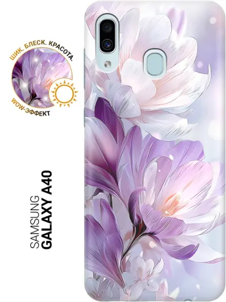 SLVGO Чехол на Samsung Galaxy A40 с цветочками