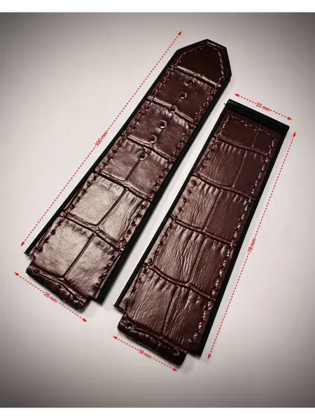 Watch Bracelets Ultra Ремешок для часов Хаблот крокодил коричневый