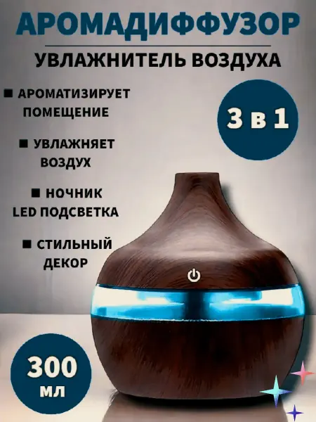 Увлажнитель воздуха аромадиффузор с подсветкой электрический