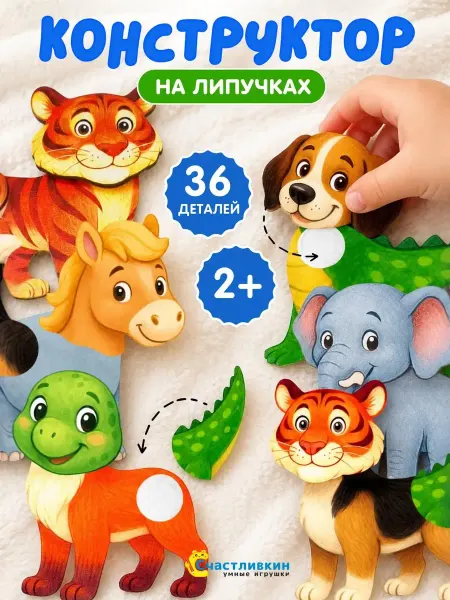 Счастливкин Сортер для малышей игра на липучках