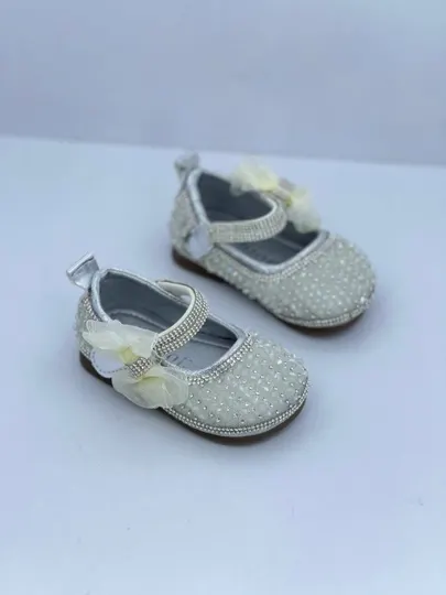 Детские праздничные балетки с камушками