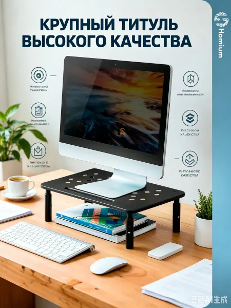 Godgadgets Подставка под монитор металл. регулир. высота