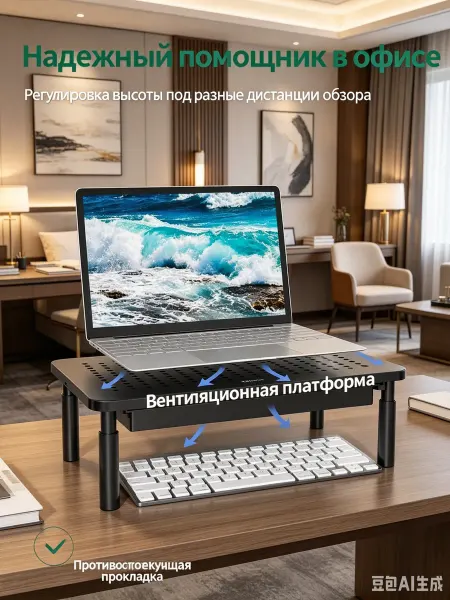 JEGG Подставка настольная для монитора и ноутбука регулируемая