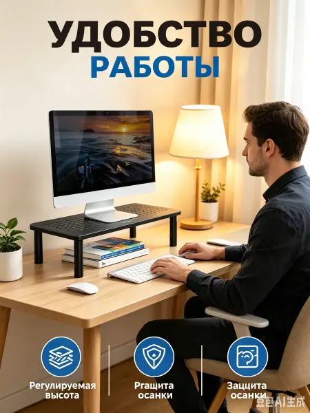 MyXplaceHome Подставка под монитор настольная
