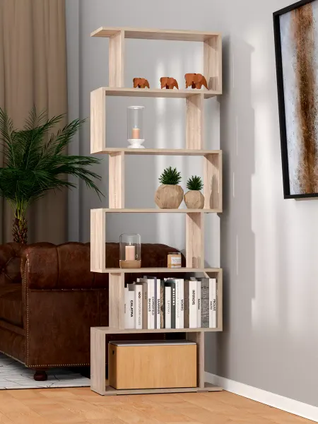 SPES мебель Стеллаж высокий Step 174*60*22см дуб сонома