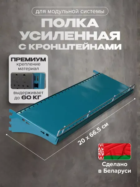 Kladenets Полка настенная для перфорированной панели, 66,5х20 см