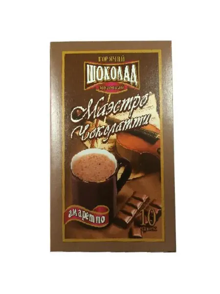 Маэстро чоколатти Горячий шоколад Молочный вкус Амаретто 10х25 г 1 уп