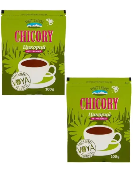 TIBET'S HERBS Цикорий растворимый натуральный, пакет, 100 г, 2 шт