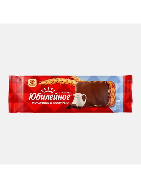 Печенье Молочное с глазурью Юбилейное 116г