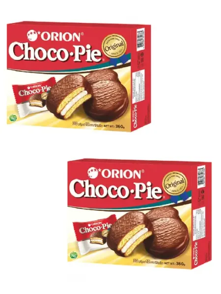 Orion Печенье Choco Pie в шоколадной глазури, 12шт*30г, 2 упаковки