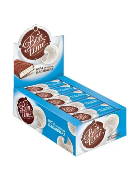 Bontime Батончик Нуга и пломбир, 20 г, 30 шт