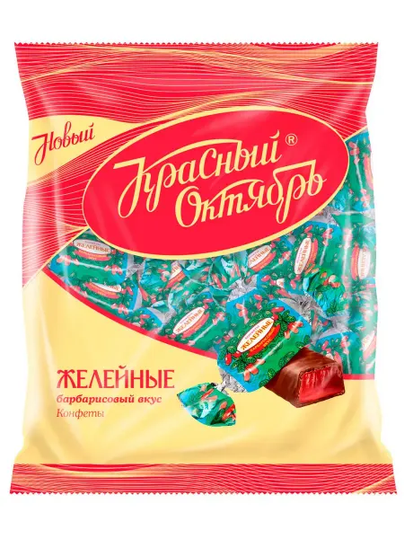 Красный Октябрь Конфеты Желейные со вкусом барбариса, 250г