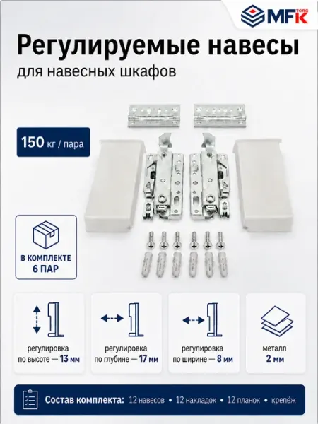 MFK-TORG Навес мебельный усиленный 6 комплектов для кухонного шкафа