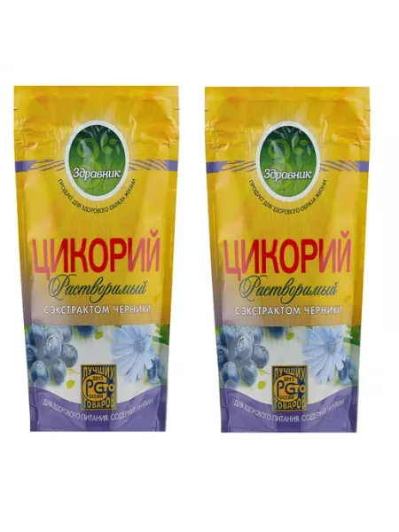 ЗДРАВНИК Цикорий со вкусом черники 85 г, 2 шт