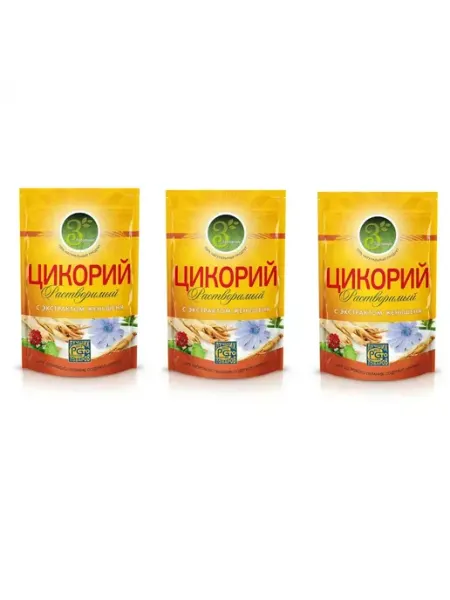 ЗДРАВНИК Цикорий с женьшенем 85 г, 3 шт