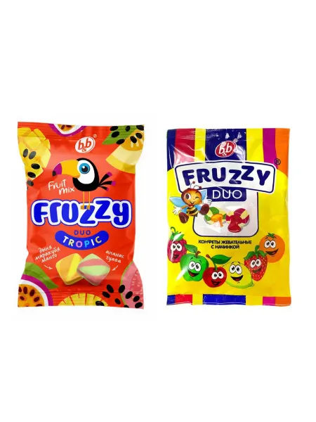 B&B Конфеты Fruzzy Duo и Fruzzy Duo тропический вкус