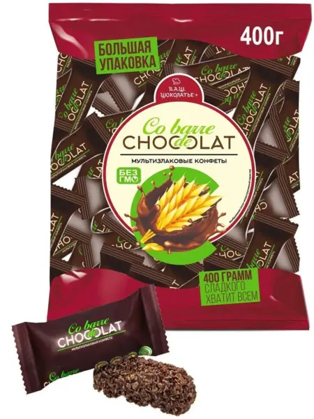 Co barre de chokolat Мультизлаковые конфеты с тём глаз 400 гр