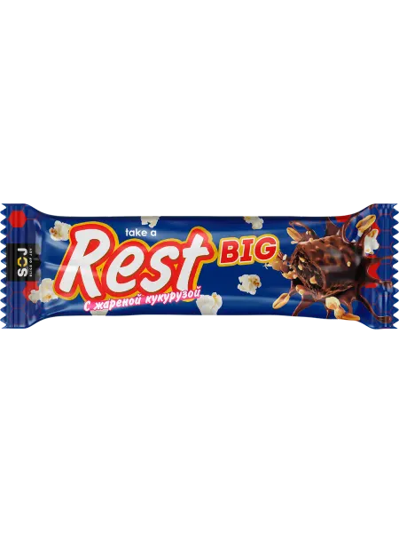 SOJ Батончик Rest big с арахисом, изюмом и кукурузой в, 8шт