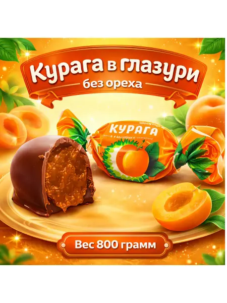ООО КФ "ЖАКО" Конфеты глазированные "Курага в глазури"